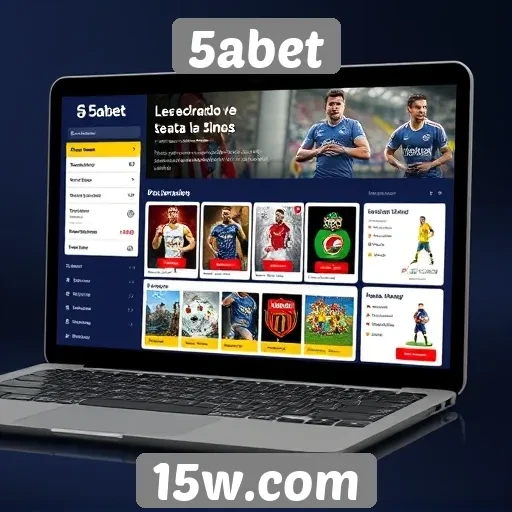 Interface do 5abet é intuitiva e acessível